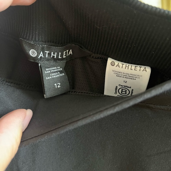 NWT Athleta Women’s Brooklyn Short Black Skort with Pockets Size 12 Golf Tennis - Picture 3 of 6